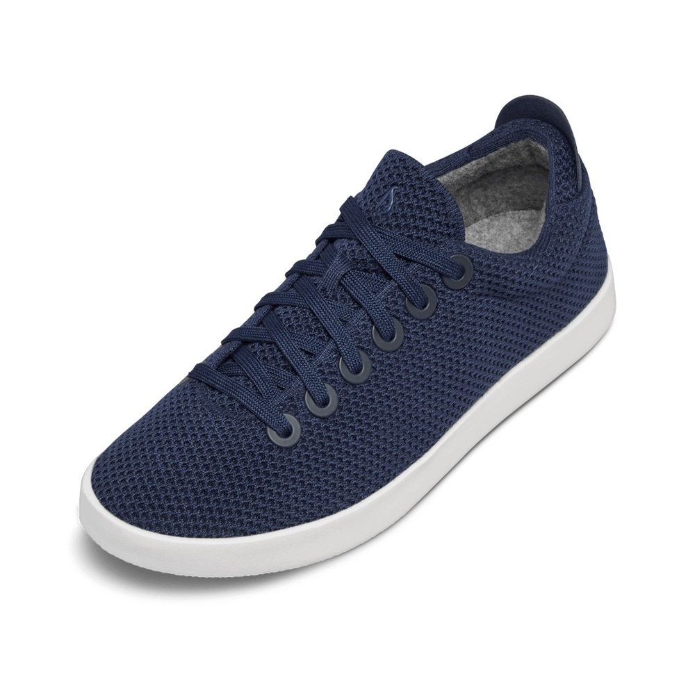 Worn blue Allbirds